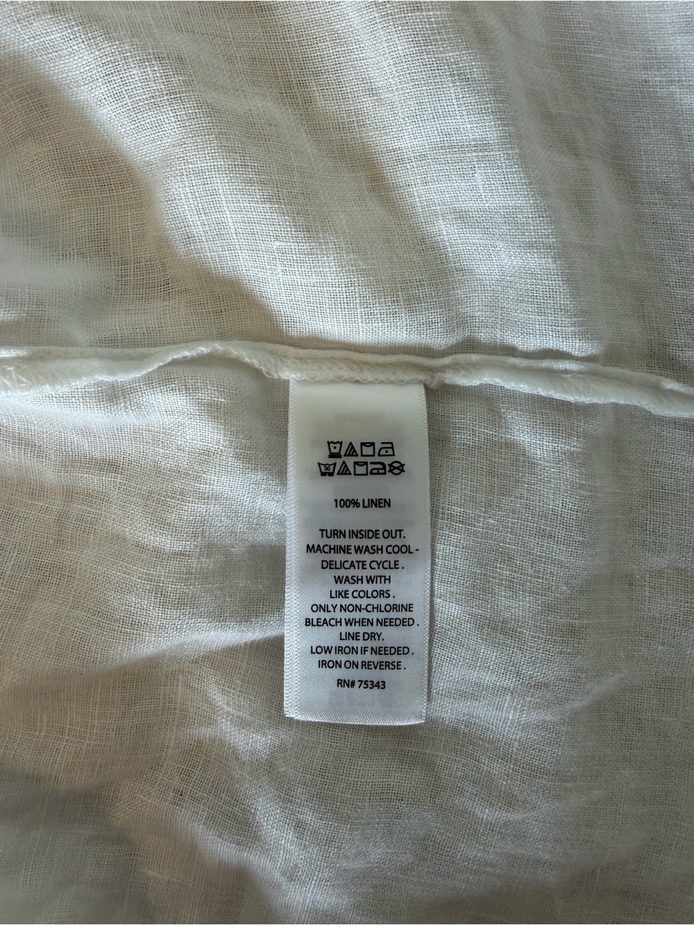 NWT Cynthia Rowley 100% Linen White Tie-Front Short Sleeve Top Large - Picture 7 of 10